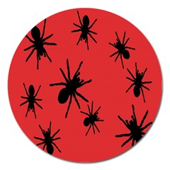 Illustration With Spiders Magnet 5  (round) by Nexatart