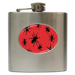 Illustration With Spiders Hip Flask (6 Oz) by Nexatart