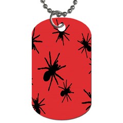 Illustration With Spiders Dog Tag (two Sides) by Nexatart