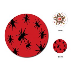 Illustration With Spiders Playing Cards (round)  by Nexatart