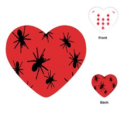 Illustration With Spiders Playing Cards (heart)  by Nexatart