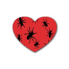 Illustration With Spiders Heart Coaster (4 Pack)  by Nexatart