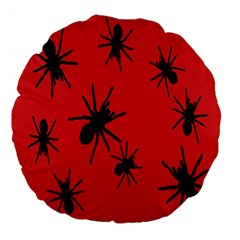 Illustration With Spiders Large 18  Premium Flano Round Cushions by Nexatart