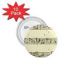 Music Notes On A Color Background 1 75  Buttons (10 Pack) by Nexatart