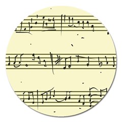 Music Notes On A Color Background Magnet 5  (round) by Nexatart