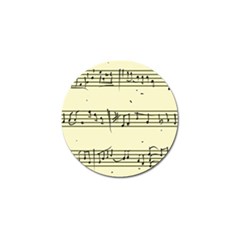 Music Notes On A Color Background Golf Ball Marker (4 Pack) by Nexatart