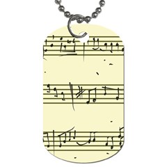 Music Notes On A Color Background Dog Tag (two Sides) by Nexatart