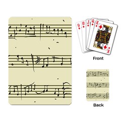 Music Notes On A Color Background Playing Card by Nexatart