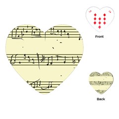 Music Notes On A Color Background Playing Cards (heart)  by Nexatart