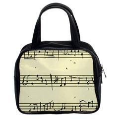 Music Notes On A Color Background Classic Handbags (2 Sides) by Nexatart