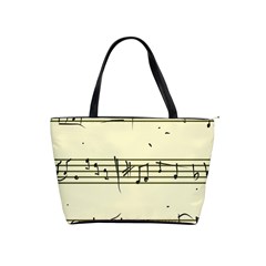 Music Notes On A Color Background Shoulder Handbags by Nexatart