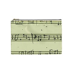 Music Notes On A Color Background Cosmetic Bag (medium)  by Nexatart