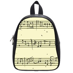 Music Notes On A Color Background School Bags (small)  by Nexatart