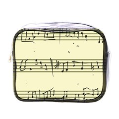 Music Notes On A Color Background Mini Toiletries Bags by Nexatart