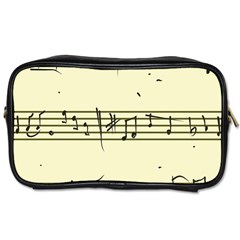 Music Notes On A Color Background Toiletries Bags by Nexatart