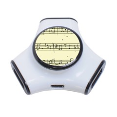 Music Notes On A Color Background 3-port Usb Hub by Nexatart