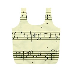 Music Notes On A Color Background Full Print Recycle Bags (m)  by Nexatart