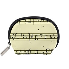 Music Notes On A Color Background Accessory Pouches (small)  by Nexatart