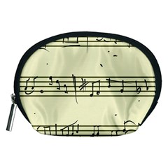 Music Notes On A Color Background Accessory Pouches (medium)  by Nexatart