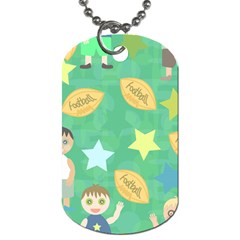 Football Kids Children Pattern Dog Tag (one Side) by Nexatart