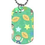 Football Kids Children Pattern Dog Tag (Two Sides) Front