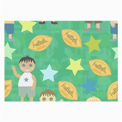 Football Kids Children Pattern Large Glasses Cloth by Nexatart