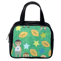 Football Kids Children Pattern Classic Handbags (one Side) by Nexatart