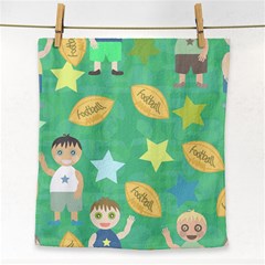 Football Kids Children Pattern Face Towel by Nexatart