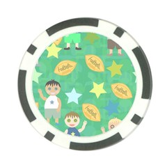 Football Kids Children Pattern Poker Chip Card Guard (10 Pack) by Nexatart