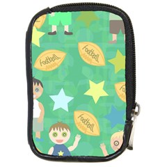 Football Kids Children Pattern Compact Camera Cases by Nexatart