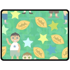 Football Kids Children Pattern Fleece Blanket (large)  by Nexatart