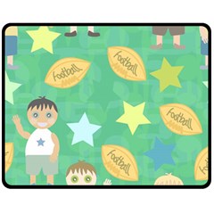 Football Kids Children Pattern Fleece Blanket (medium)  by Nexatart