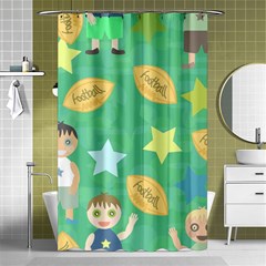 Football Kids Children Pattern Shower Curtain 48  X 72  (small)  by Nexatart