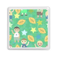 Football Kids Children Pattern Memory Card Reader (square)  by Nexatart