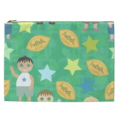 Football Kids Children Pattern Cosmetic Bag (xxl)  by Nexatart