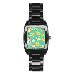 Football Kids Children Pattern Stainless Steel Barrel Watch by Nexatart