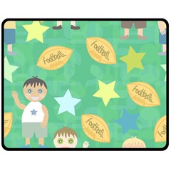 Football Kids Children Pattern Double Sided Fleece Blanket (medium)  by Nexatart