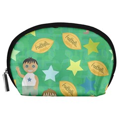 Football Kids Children Pattern Accessory Pouches (large)  by Nexatart