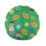 Football Kids Children Pattern Standard 15  Premium Flano Round Cushions Back