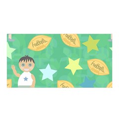 Football Kids Children Pattern Satin Wrap