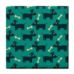 Happy Dogs Animals Pattern Tile Coasters by Nexatart