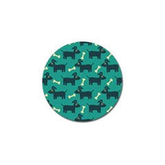 Happy Dogs Animals Pattern Golf Ball Marker by Nexatart