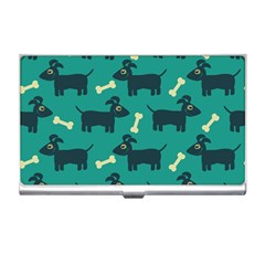 Happy Dogs Animals Pattern Business Card Holders by Nexatart