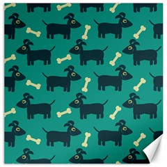 Happy Dogs Animals Pattern Canvas 20  X 20   by Nexatart