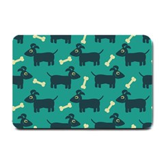 Happy Dogs Animals Pattern Small Doormat  by Nexatart