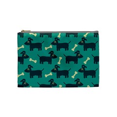 Happy Dogs Animals Pattern Cosmetic Bag (medium)  by Nexatart