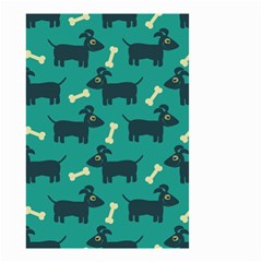 Happy Dogs Animals Pattern Small Garden Flag (two Sides) by Nexatart