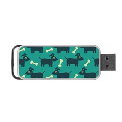 Happy Dogs Animals Pattern Portable Usb Flash (one Side) by Nexatart