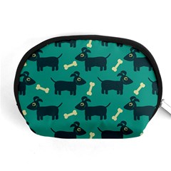 Happy Dogs Animals Pattern Accessory Pouches (medium)  by Nexatart