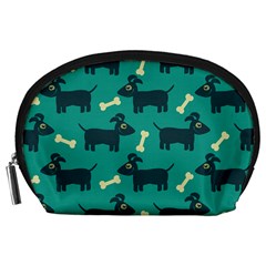 Happy Dogs Animals Pattern Accessory Pouches (large)  by Nexatart